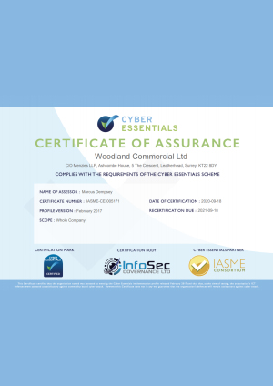 Cyber Essentials Certificate of Assurance